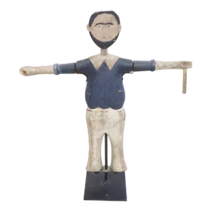 19th Century Wooden Folk Art Figure
