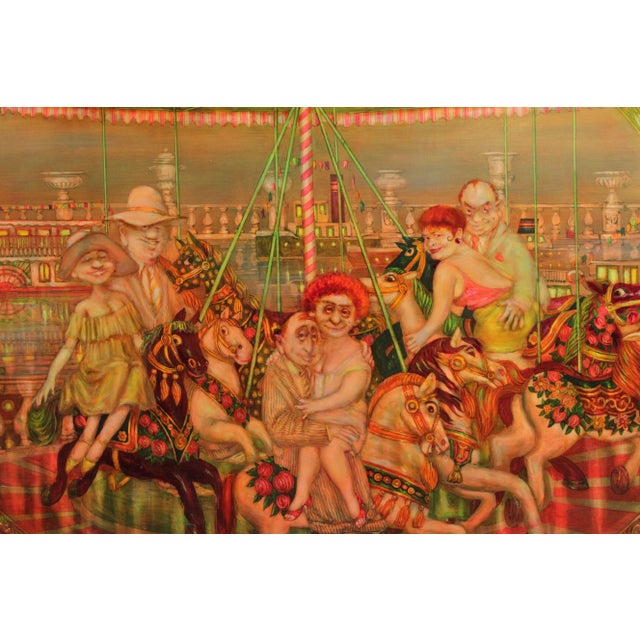 Contemporary Mark Tochilkin 'Carrousel' Monumental Original Oil Painting For Sale - Image 3 of 13