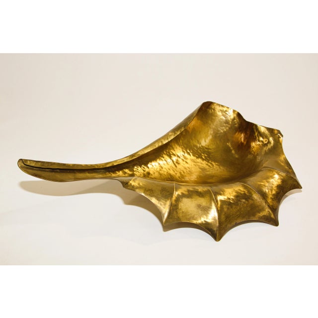 Vintage Brass Bowl in the Shape of a Large Leaf, Italy, circa 1950 For Sale - Image 10 of 13