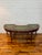 Brown Vintage Weiman-Style Mahogany and Tooled Leather Demilume Coffee Table W/ Extendable Leaves For Sale - Image 8 of 8