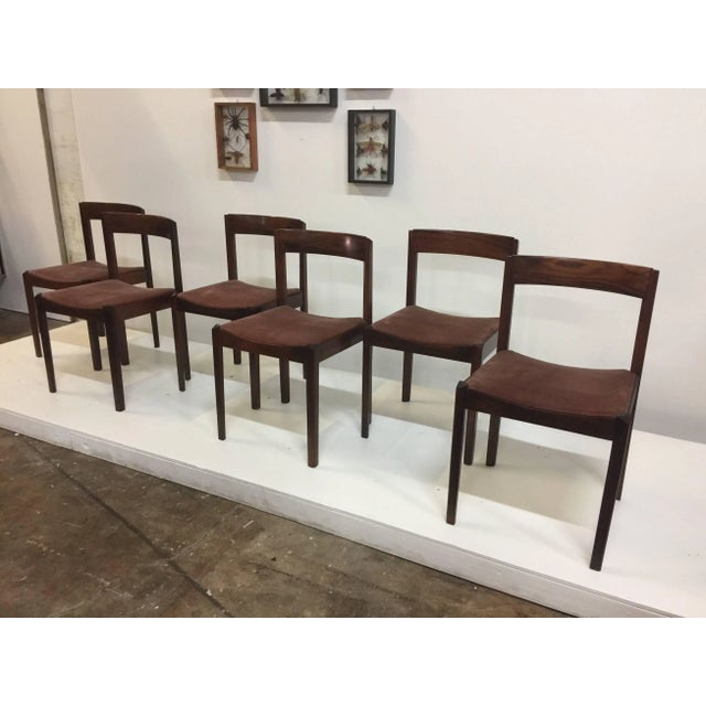 Wood Danish Walnut Dining Chairs - Set of 6 For Sale - Image 7 of 8