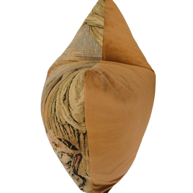 19thC. Custom Toile French Tapestry Pillow 27" Feather Down Insert For Sale In Los Angeles - Image 6 of 6