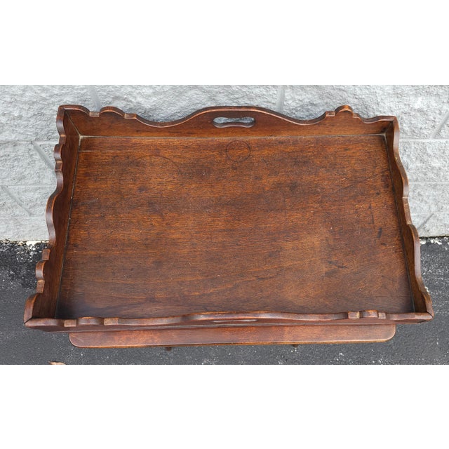 19th Century Mahogany Faux Bamboo Butler Tray Table For Sale In Washington DC - Image 6 of 9