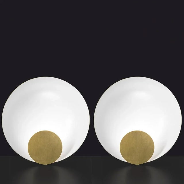 Set of two table lamps large size models "siro" designed by marta perla in 2019. Table lamp giving indirect led light in...