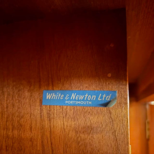 White & Newton Mid-Century 2 Door Teak Wardrobe For Sale - Image 11 of 14