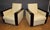 Set of Art Deco style Armchairs in Rosewood & Leather, 1980s For Sale - Image 15 of 16