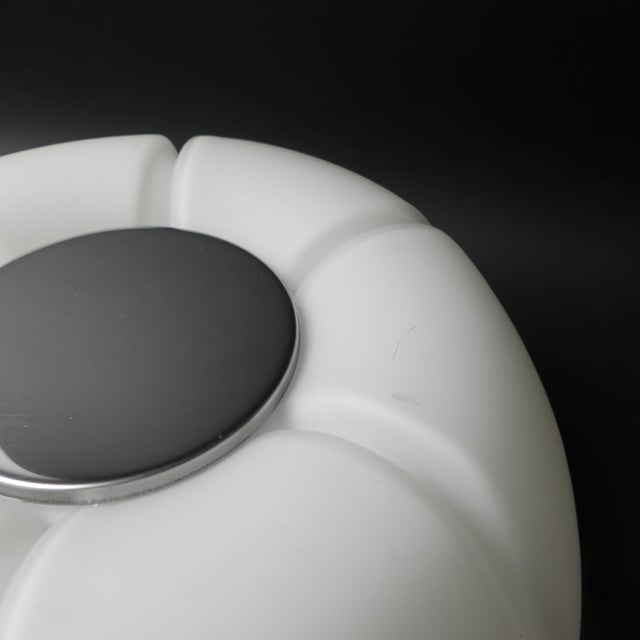 Silver Flower Ceiling or Wall Lamp from Glashütte Limburg, 1970s For Sale - Image 8 of 10