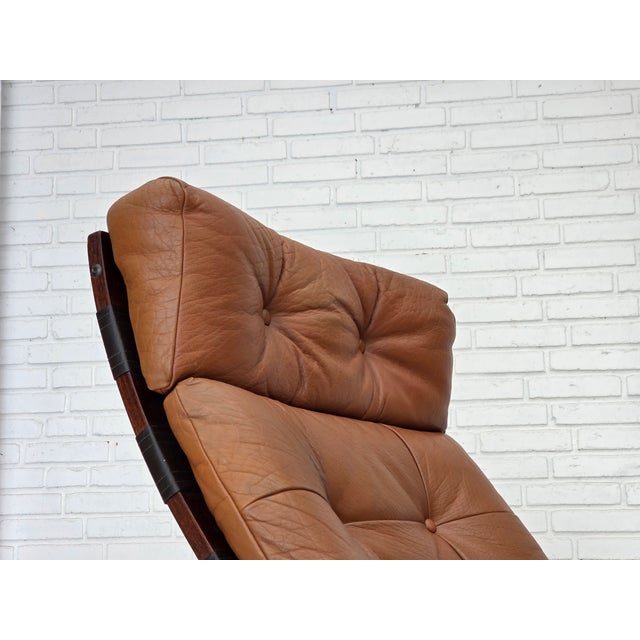 Vintage Norwegian Lounge Chairs with Ottoman by Else & Nordahl Solheim for Rybo Rykken & Co, 1970s, Set of 3 For Sale - Image 10 of 18