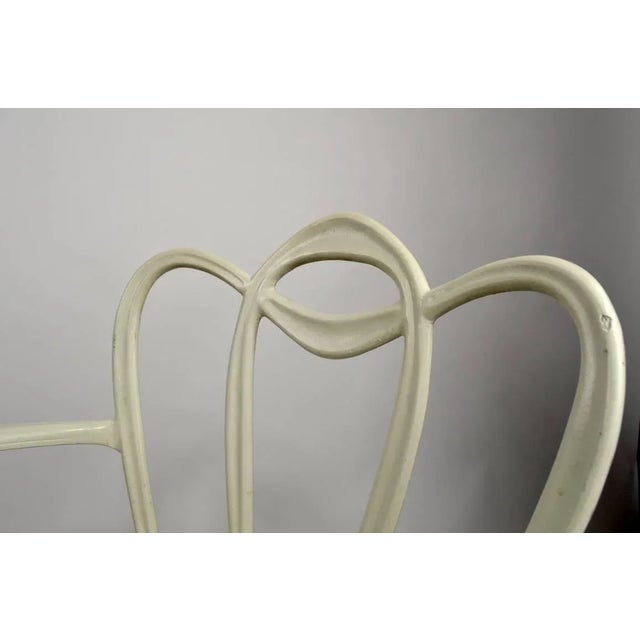 Set Six Patio Dining Chairs in Cast Aluminum by Crucible For Sale - Image 10 of 11