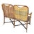 1900 - 1909 Restored Aesthetic Movement Tiger & Tortoise Bamboo Bench Settee W/ Woven Seat For Sale - Image 5 of 8