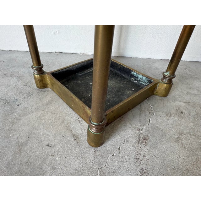 Brass 1960's Vintage Solid Brass Umbrella Stand/ Sold For Sale - Image 8 of 11