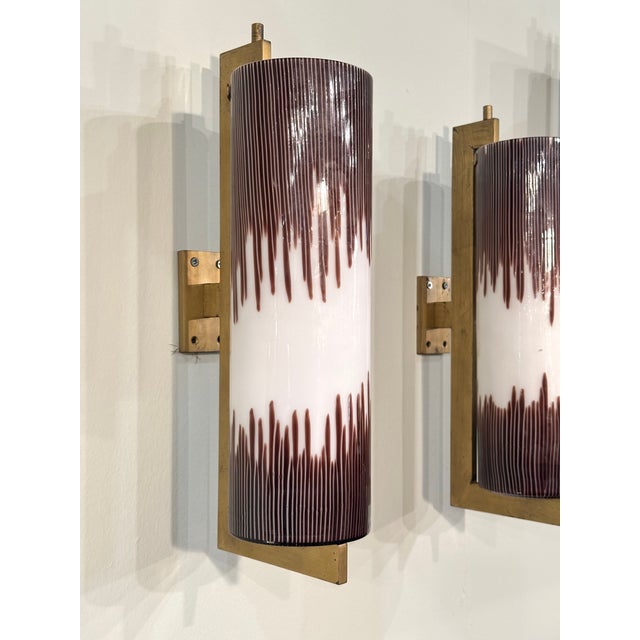 Venini Wall Lamps by Ludovico Diaz De Santillana for Venini, 1960s, Set of 4 For Sale - Image 4 of 16