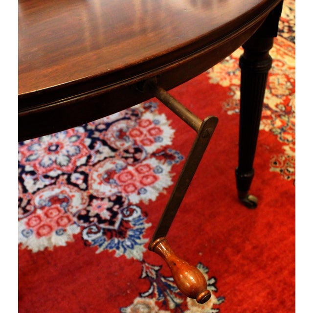 Brown C. 1880 English Round Extending Regency Revival Dining Table For Sale - Image 8 of 11
