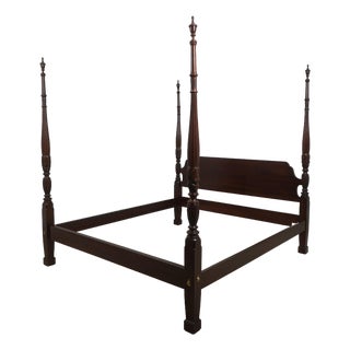 Ethan Allen King Size Georgian Court Cherry Poster Bed For Sale