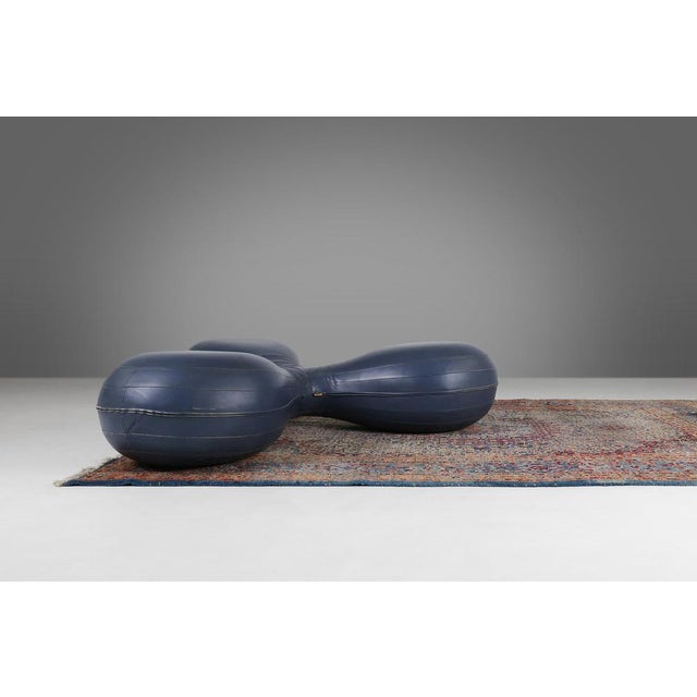 Leather Pouf by Lowie Vermeersch for Durlet, 1999 For Sale - Image 9 of 17