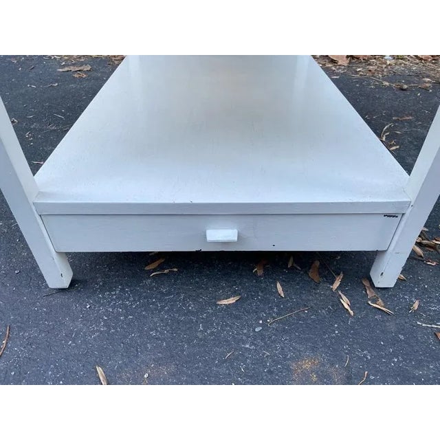 George Nelson Mid Century Nightstands with Drawer In The Style Of Tommi Parzinger - A Pair For Sale - Image 4 of 9