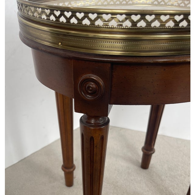 French Marble Top Bouillotte Martini Table For Sale - Image 4 of 12