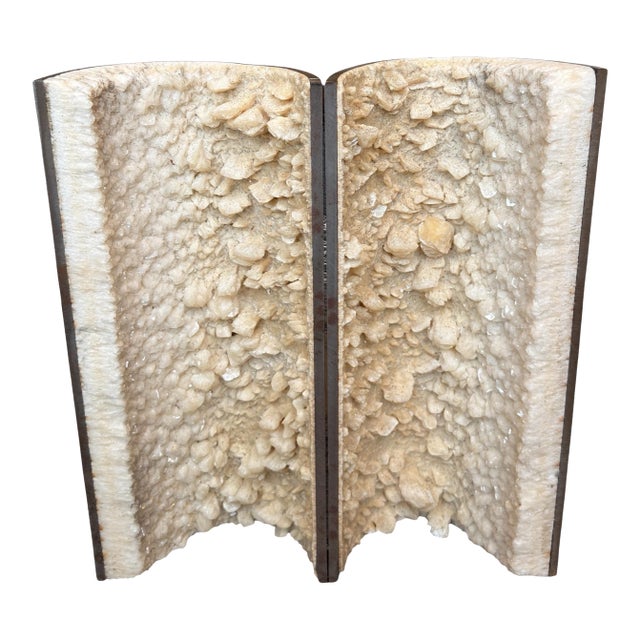 Galvanized Pipe Mineral Geode Industrial Chic Table Art For Sale