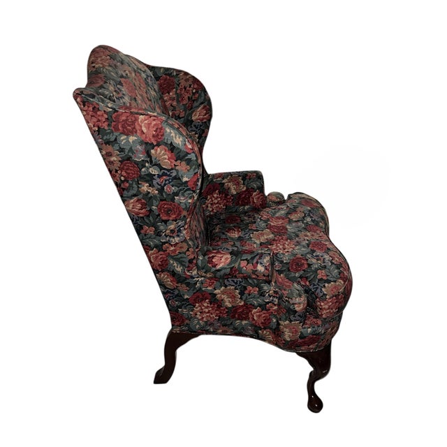 Gemstone 1990s Vintage Vanguard Furniture Serpentine Wingback Chair For Sale - Image 7 of 8