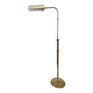 1960s Mid Century Frederick Cooper Brass Pharmacy Style Floor Lamp, Chicago For Sale