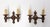 A pair of turned wood wall sconces with a rustic, handcrafted charm, inspired by the Neo-Regionalist style and French...