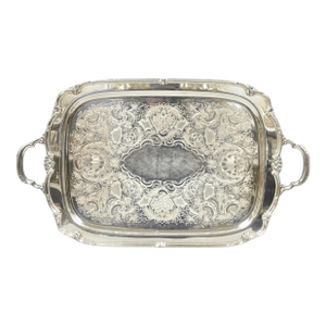 Vintage 1847 Rogers Bros "Remembrance" 9892 Silver Plated Serving Platter Tray