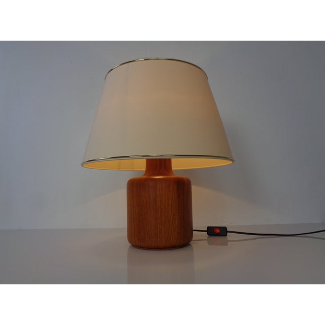 Vintage Teak Table Lamp from Kirk, Denmark, 1960s For Sale - Image 4 of 12