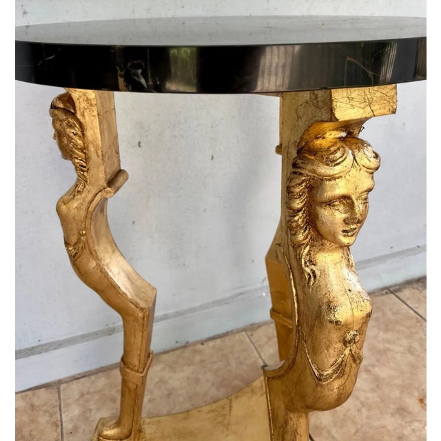 French 19th Century Grand Tour Neoclassical Giltwood Gueridon. Antique French late 19th century Neoclassical Gueridon....