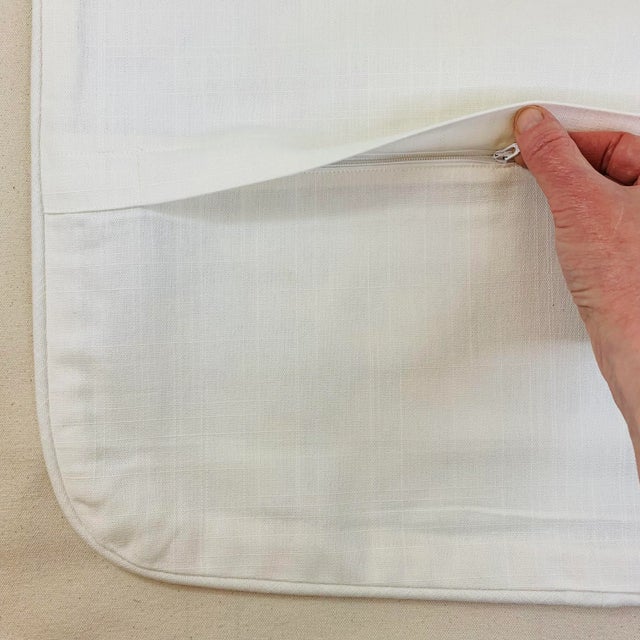 French Designer P Kaufmann Waverly Ivory Lilac Purple Damask Leaves Scroll Pillow Cover For Sale - Image 3 of 5