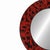 Vintage Circular Red Hand Painted Tortoiseshell Mirror Frame For Sale In New York - Image 6 of 9