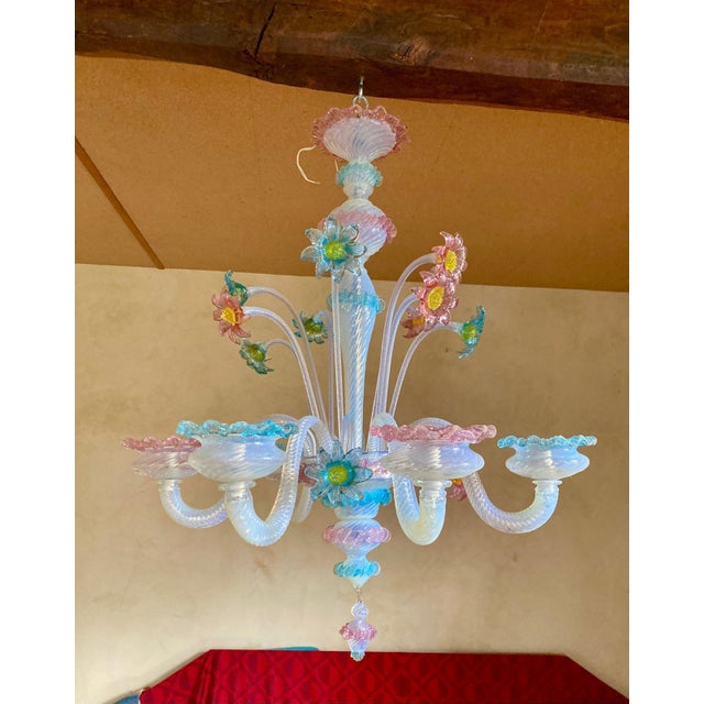 Murano Glass Chandelier, 1950s For Sale - Image 7 of 7