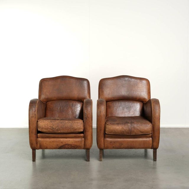 Vintage Industrial Sheepskin Lounge Chairs, Set of 2 For Sale - Image 14 of 14