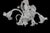 Glass Mid-Century Murano Glass 5-Light Chandelier For Sale - Image 7 of 11