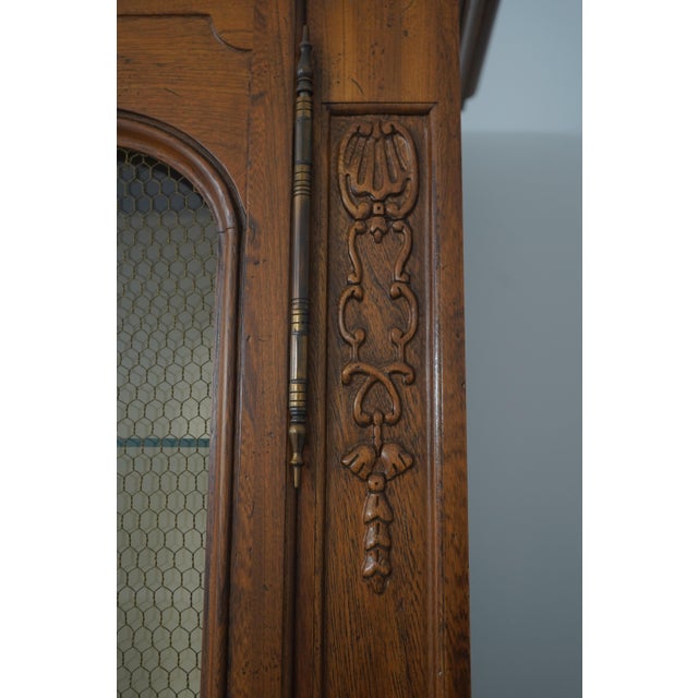 Baker Country French Oak China Cabinet For Sale - Image 16 of 18