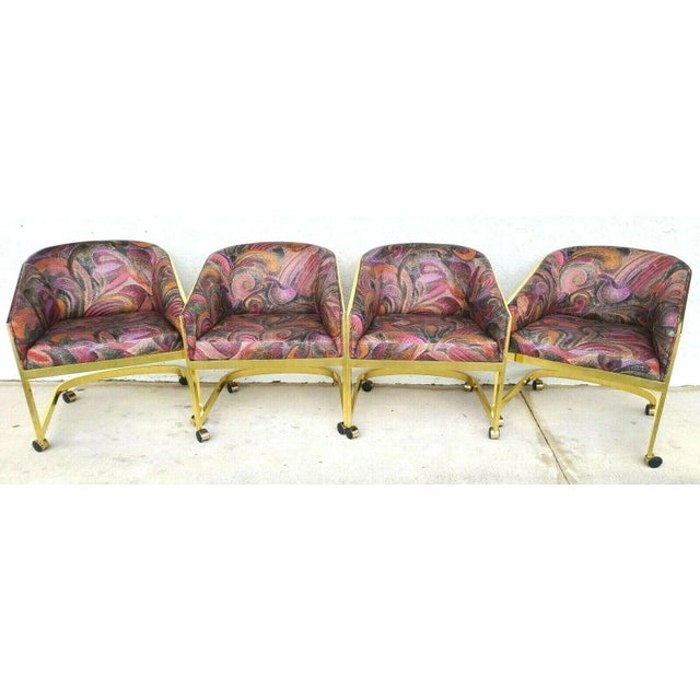 Milo Baughman for Design Institute of America Rolling Gaming Dining Club Chairs-Set of 4 For Sale - Image 13 of 13