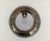 Chinoiserie Vintage Chinese Enamel Ceramic and Brass Decorative Bowl Wall Hanging For Sale - Image 3 of 8