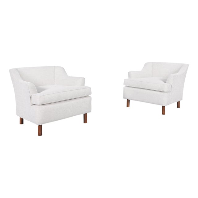 1960s Mid-Century Modern Walnut Lounge Chairs For Sale