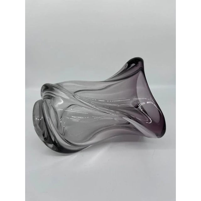 Glass Val Saint Lambert Crystal Vase For Sale - Image 7 of 10