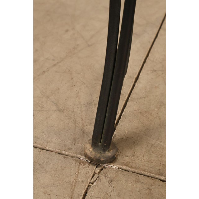 Vintage Glass Top Wrought Iron Patio Table For Sale - Image 10 of 18