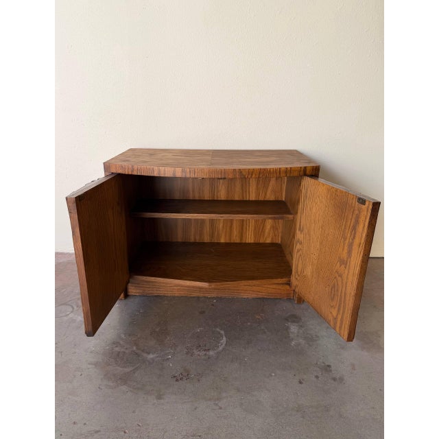 Lane Furniture Mid 20th Century Lane Pueblo Brutalist Cabinet in Oak Wooden Storage For Sale - Image 4 of 10