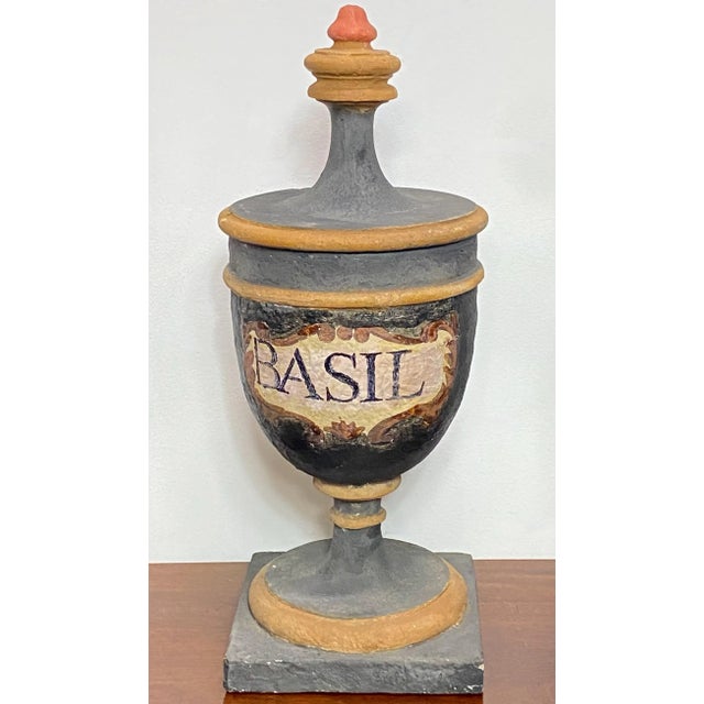 Ceramic Early 20th Century Continental European Terra Cotta Urn Shape Apothecary Spice Jars- Set of 4 For Sale - Image 7 of 10