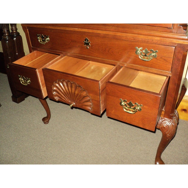 Ethan Allen Knob Creek Collection Queen Anne Solid Cherry Highboy Dresser Chairish