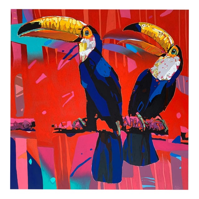 Rafal Gadowski, Toucans 14, 2024, Oil on Canvas For Sale