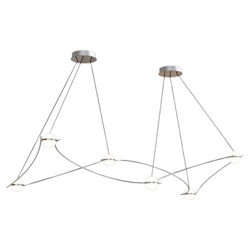 Kosmos 6S Chandelier in Polished Stainless Steel by Moss Objects For Sale - Image 10 of 10