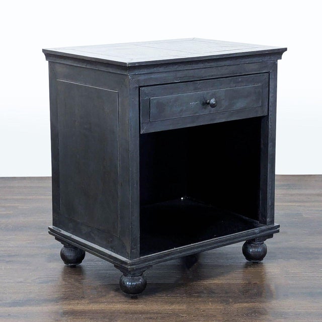 Wood and metal construction in a dark espresso finish. Brand: Restoration Hardware. Original Price: $750. Dimensions (in):...