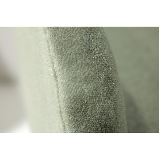 1970s Milo Baughman Style Teardrop Lounge Chairs in Vendome Mohair For Sale - Image 5 of 9