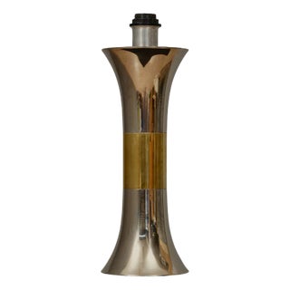 Brass and Chrome Table Lamp, 1970 For Sale