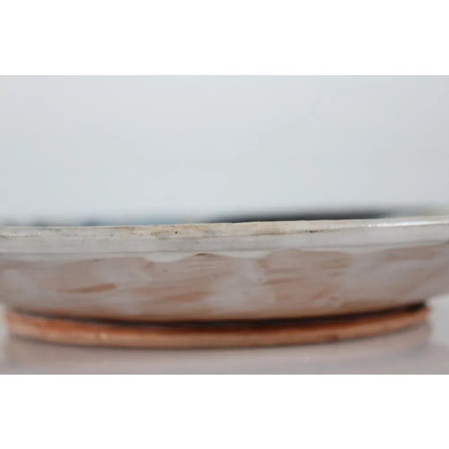 1990s Danishl Round Ceramic Dish with Figurative Bat Motif by Leif Messel, 1997 For Sale - Image 5 of 12