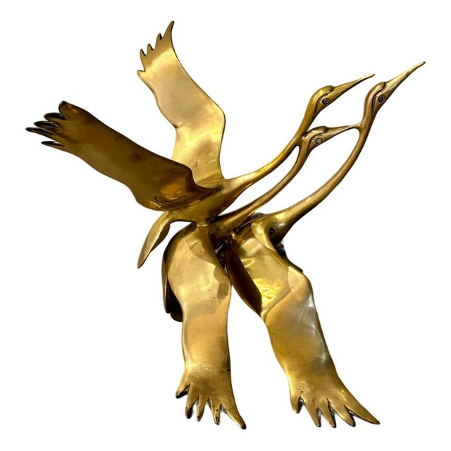 Flying Cranes Sculptures by Willy Daro, Set of 2 For Sale - Image 18 of 18