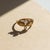 Modern Art Nouveau–Inspired Moissanite and Pearl Botanical Ring in 14k Gold, Size 7.5 For Sale - Image 3 of 10